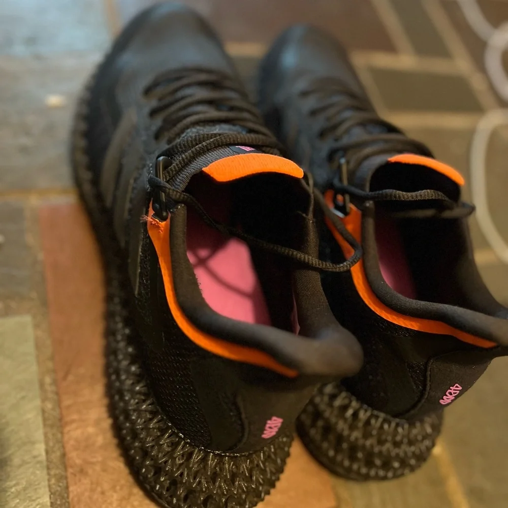 adidas 4DFWD 2 Black and Orange Athletic Shoes - Picture 8 of 11